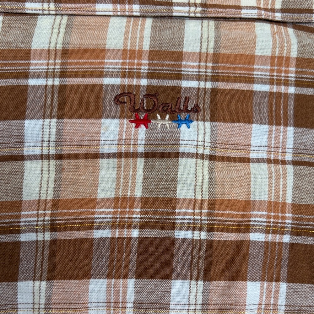 Vintage Walls Authentic Ranch ware long sleeve pearl snap gold accents rn17182‎ - Picture 7 of 8